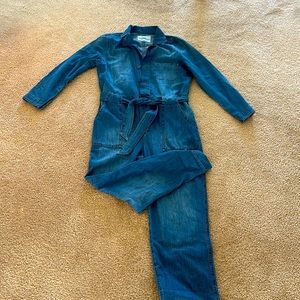 Gently used denim jumpsuit